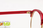 Red Round pantos & Golden eyeglass frame women, Vintage 1960s handcrafted, New Old Stock 1960s