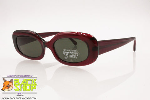 WEST POINT mod. 653 P4 Vintage Sunglasses, women ovaloid cat eye red, New Old Stock 1990s