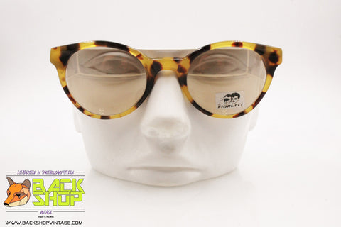 FIORUCCI mod. FC6 925 Round Clubmaster Sunglasses, daily sunny lenses mirrored, New Old Stock 1990s