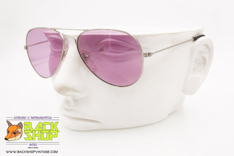 CLARK by TREVI COLISEUM mod. 813 C.1, Vintage aviator sunglasses pale fuchsia lenses, New Old Stock