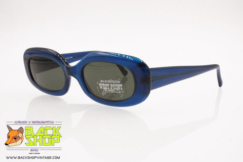 WEST POINT mod. 653 M2 Vintage Sunglasses, women ovaloid cat eye blue, New Old Stock 1990s