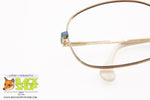 ZEISS mod. F 6741 2206, Vintage oval eyeglass frame sky blue & golden, New Old Stock 1980s