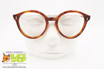 SAVIO OPTIK mod. PANTOS 3703 52[], Vintage round keyhole eyeglass frame brown, acetate sheet, New Old Stock 1970s