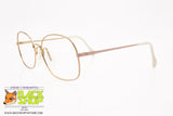ZEISS mod. F 6741 2204, Vintage oval eyeglass frame pink & golden, New Old Stock 1980s