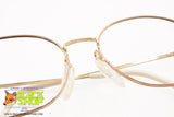 ZEISS mod. F 6741 2204, Vintage oval eyeglass frame pink & golden, New Old Stock 1980s