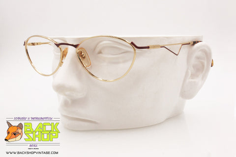 Vintage 90s Glasses frame artisanal construction crazy design, Made in Italy, New Old Stock 1990s