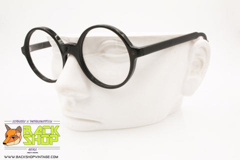BENETTON mod. ART LIGHT 201, Round eyeglass frame nerd geek style black, New Old Stock