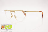 STARRING mod. SG1 528.400 Vintage golden half rimmed eyeglass frame polygonal, New Old Stock 1990s