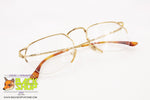 STARRING mod. SG1 528.400 Vintage golden half rimmed eyeglass frame polygonal, New Old Stock 1990s