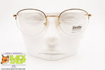 SFEROFLEX mod. PAT 826 108, Vintage round glasant eyeglass frame golden, New Old Stock 1980s