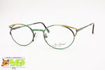 Vintage 80s ESPRESSIONI made in Italy oval modern frame Green, Black, Golden, Deadstock 1980s