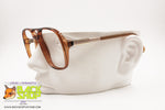 METZLER GERMANY Vintage 80s aviator frame eyeglass/eyewear, Brown acetate, New Old Stock