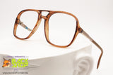 METZLER GERMANY Vintage 80s aviator frame eyeglass/eyewear, Brown acetate, New Old Stock