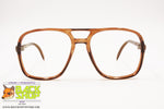 METZLER GERMANY Vintage 80s aviator frame eyeglass/eyewear, Brown acetate, New Old Stock