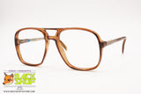 METZLER GERMANY Vintage 80s aviator frame eyeglass/eyewear, Brown acetate, New Old Stock