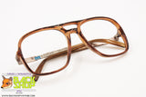 METZLER GERMANY Vintage 80s aviator frame eyeglass/eyewear, Brown acetate, New Old Stock