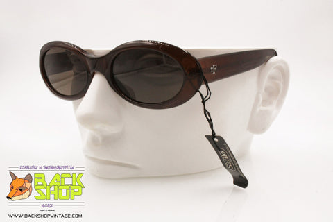 T-FORCE by SAFILO mod. HAMMER 1 XD5 Vintage Sunglasses, Oval cat eye women, translucent brown, New Old Stock 1990s