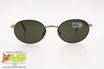 LUXOTTICA mod. 7098 G395 Vintage Round Sunglasses, gold plated 18K GEP, New Old Stock 1980s