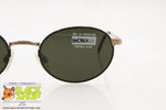 LUXOTTICA mod. 7098 G395 Vintage Round Sunglasses, gold plated 18K GEP, New Old Stock 1980s