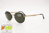 LUXOTTICA mod. 7098 G395 Vintage Round Sunglasses, gold plated 18K GEP, New Old Stock 1980s