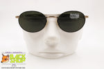 LUXOTTICA mod. 7098 G395 Vintage Round Sunglasses, gold plated 18K GEP, New Old Stock 1980s