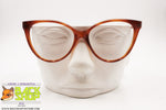 Authentic 1970s Round cat eye women frame glasses tortoise acetate, BELLA mod. 83/9, New Old Stock