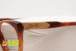 Authentic 1970s Round cat eye women frame glasses tortoise acetate, BELLA mod. 83/9, New Old Stock