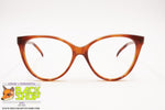 Authentic 1970s Round cat eye women frame glasses tortoise acetate, BELLA mod. 83/9, New Old Stock