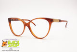 Authentic 1970s Round cat eye women frame glasses tortoise acetate, BELLA mod. 83/9, New Old Stock