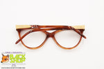 Authentic 1970s Round cat eye women frame glasses tortoise acetate, BELLA mod. 83/9, New Old Stock