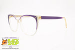 MARGI mod. ELITE 322 2407, Vintage eyeglass frame women violet azure, New Old Stock 1980s