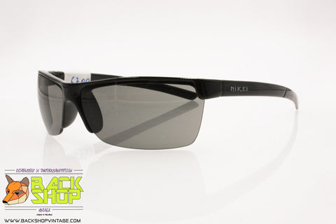 NIKEI mod. N134 001 Vintage Sunglasses black plastic frame, sport model, New Old Stock 2000s