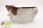 GALILEO mod. S-22 0101 Vintage Round Sunglasses, half rimmed, New Old Stock 1980s