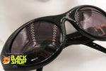 LAURA BIAGIOTTI mod. LB 722/S D28, Vintage sunglasses black big logo, New Old Stock 1990s