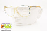 ESSILOR DIFFUSION mod. RINA 1199/13, Vintage round women eyeglass frame clear blue details, New Old Stock 1980s