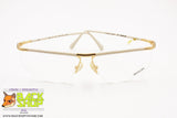 ESSILOR Frame France Vintage 1980s white & gold glasses frame nylor, New Old Stock 80s