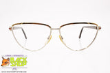 OUVERTURE mod. M. GIOIA C.04, Women eyeglass frame silver & gold, medium strass, New Old Stock 1980s