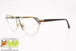 OUVERTURE mod. M. GIOIA C.04, Women eyeglass frame silver & gold, medium strass, New Old Stock 1980s