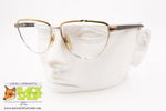 OUVERTURE mod. M. GIOIA C.04, Women eyeglass frame silver & gold, medium strass, New Old Stock 1980s