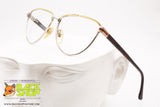 OUVERTURE mod. M. GIOIA C.04, Women eyeglass frame silver & gold, medium strass, New Old Stock 1980s