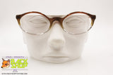 Vintage 50s women's eyeglass frame, oval brown & clear, New Old Stock 1950s