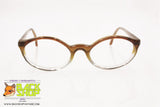 Vintage 50s women's eyeglass frame, oval brown & clear, New Old Stock 1950s