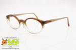 Vintage 50s women's eyeglass frame, oval brown & clear, New Old Stock 1950s