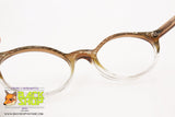 Vintage 50s women's eyeglass frame, oval brown & clear, New Old Stock 1950s