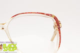 MARCOLIN mod. Montecarlo Women frame glasses, made in Italy, clear & Red with strass, Vintage Preowned