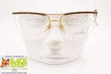 ARENA SFERISTERIO by A.G.A. mod. L52 O, Vintage eyeglass frame half rimmed leather, New Old Stock 1980s