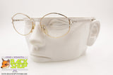 METALFLEX mod. 1208 Vintage women's eyeglass frame, golden & silver round, New Old Stock 1970s