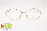 METALFLEX mod. 1208 Vintage women's eyeglass frame, golden & silver round, New Old Stock 1970s