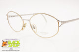 METALFLEX mod. 1208 Vintage women's eyeglass frame, golden & silver round, New Old Stock 1970s