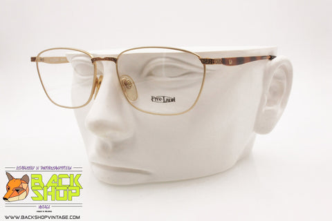 FREE LAND mod. FL 101 023, Vintage eyeglass frame satin golden & tortoise, New Old Stock 1990s